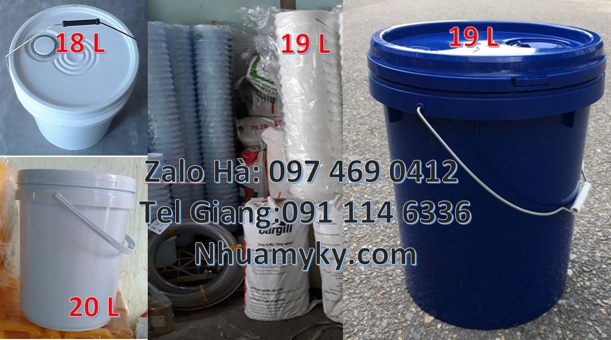 xô nhựa 20l thùng nhựa 18l.thùng đựng hóa chất 22l,thùng đựng sơn nước
