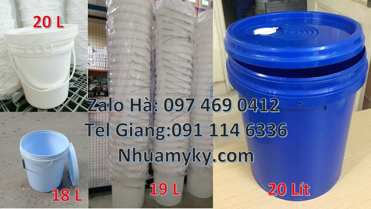 xô nhựa 20l thùng nhựa 18l.thùng đựng hóa chất 22l,thùng đựng sơn nước