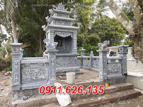 Mẫu lăng mộ đá đẹp, làm theo yêu cầu