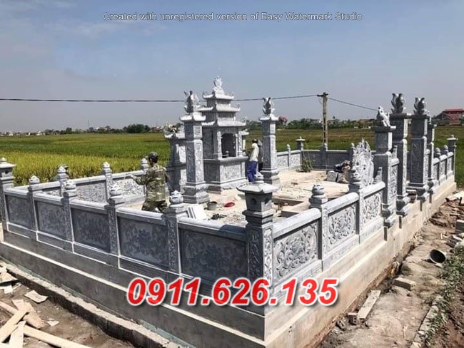 Mẫu lăng mộ đá đẹp, làm theo yêu cầu