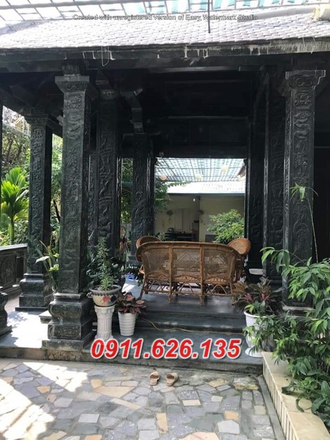 Cột Đá Đẹp Đồng Trụ Nguyên Khối Đá Trắng