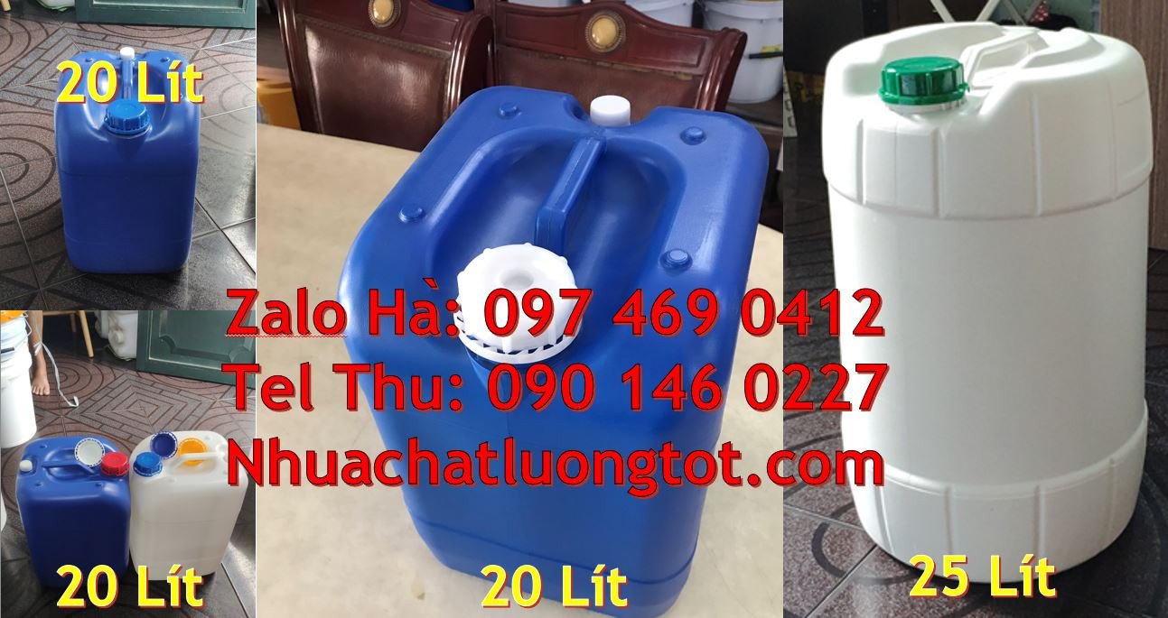 can 25l đựng phân bón,can vuông 20l đựng cao su, can 30l đựng hóa chất
