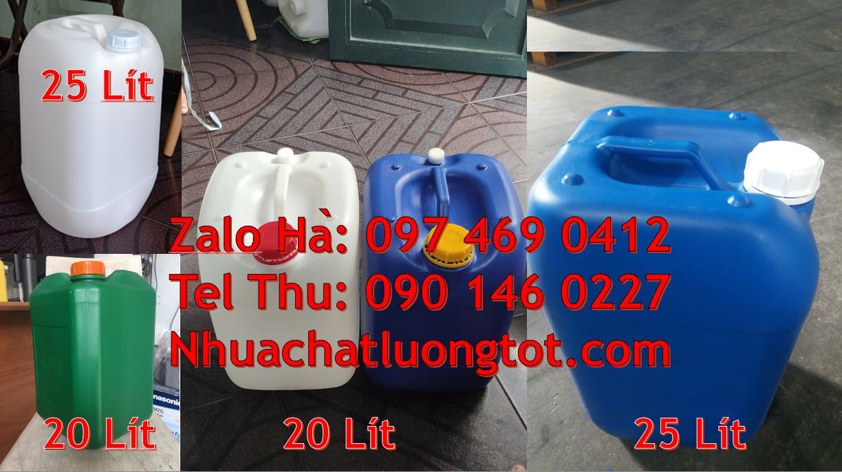 can 25l đựng phân bón,can vuông 20l đựng cao su, can 30l đựng hóa chất