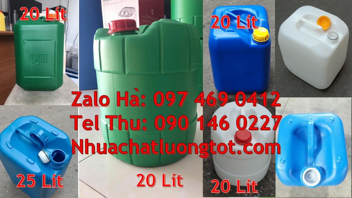 can 25l đựng phân bón,can vuông 20l đựng cao su, can 30l đựng hóa chất