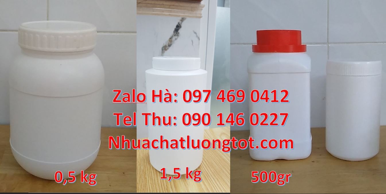 giá bán hũ 1kg,hũ nhựa 1.5kg nắp vặn đựng mực in,hũ nhựa 2kg hdpe giá