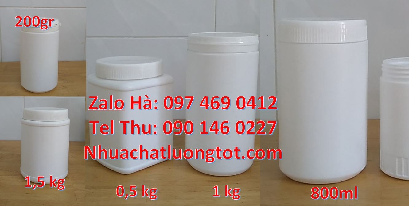 giá bán hũ 1kg,hũ nhựa 1.5kg nắp vặn đựng mực in,hũ nhựa 2kg hdpe giá