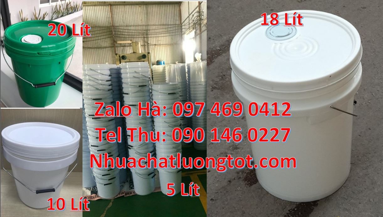 xô nhựa 22l đựng sơn,vỏ thùng sơn 20l quai xách,xô nhựa nắp rót 18l rẻ