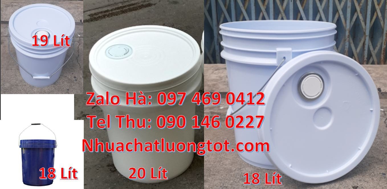xô nhựa 22l đựng sơn,vỏ thùng sơn 20l quai xách,xô nhựa nắp rót 18l rẻ