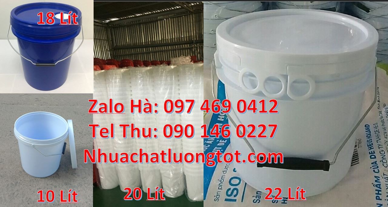 xô nhựa 22l đựng sơn,vỏ thùng sơn 20l quai xách,xô nhựa nắp rót 18l rẻ
