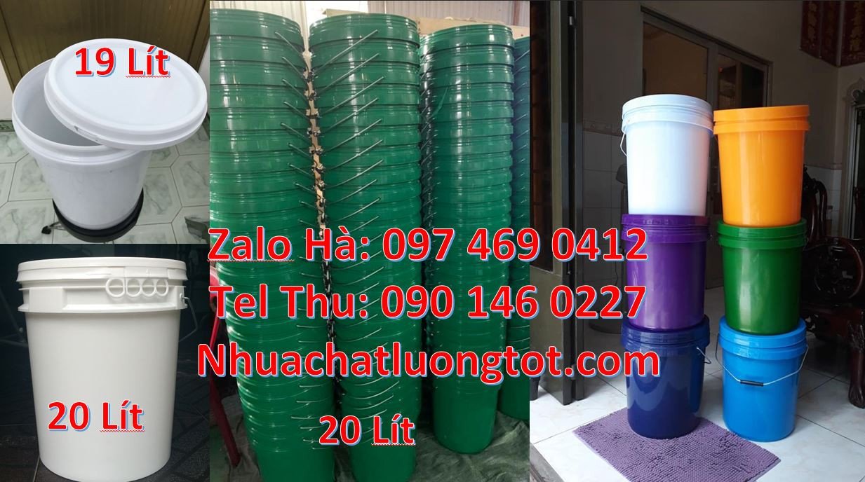 xô nhựa 22l đựng sơn,vỏ thùng sơn 20l quai xách,xô nhựa nắp rót 18l rẻ