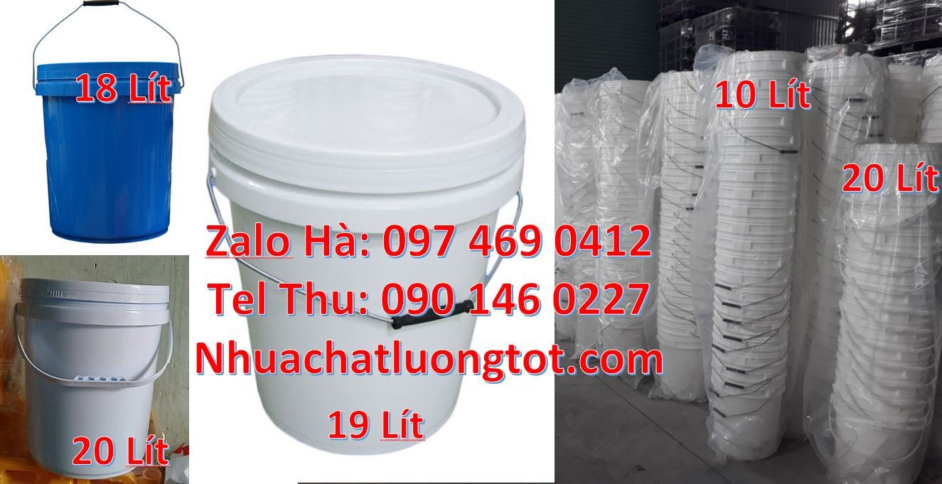 xô nhựa 22l đựng sơn,vỏ thùng sơn 20l quai xách,xô nhựa nắp rót 18l rẻ