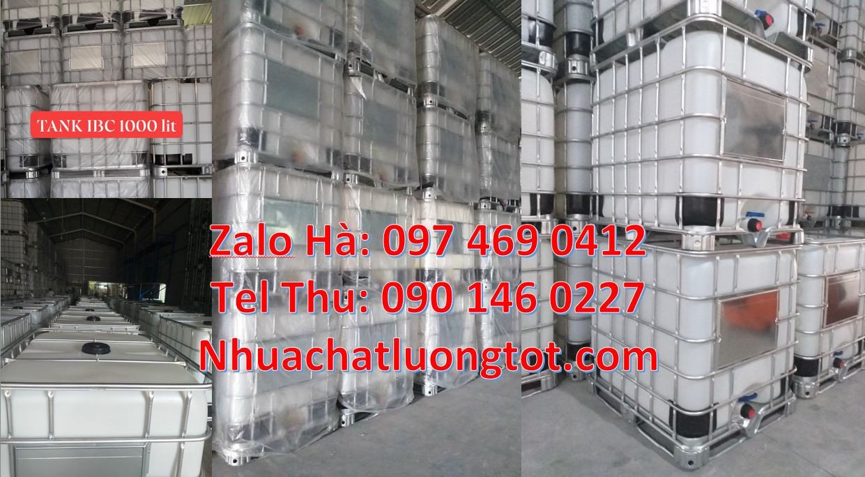 bồn ibc 1000l đựng hóa chất,thùng nhựa 1000l đựng nước,tank nhựa 1khoi