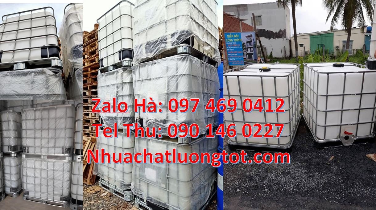 bồn ibc 1000l đựng hóa chất,thùng nhựa 1000l đựng nước,tank nhựa 1khoi