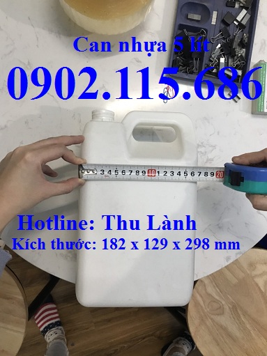 Can nhựa đựng háo chất 5 lít, can nhựa 5 lít dày