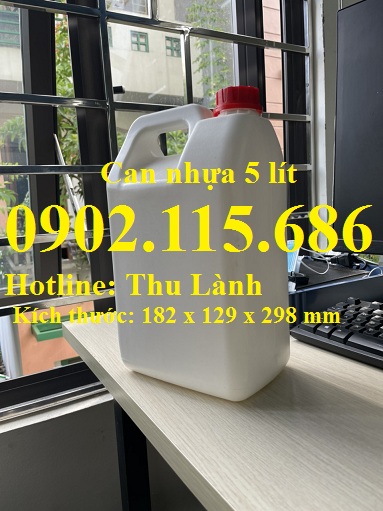 Can nhựa đựng háo chất 5 lít, can nhựa 5 lít dày