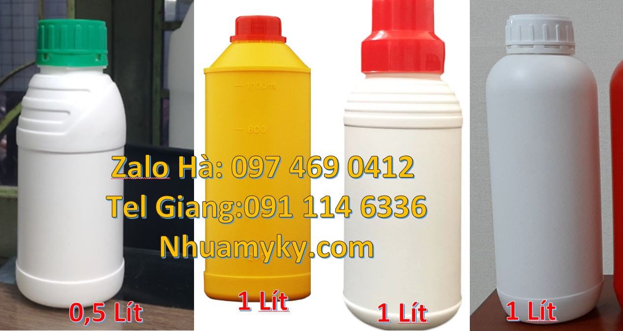chai 500ml hdpe ,chai 1l nhựa cao cấp chai 250ml hóa chất giá rẻ nhất