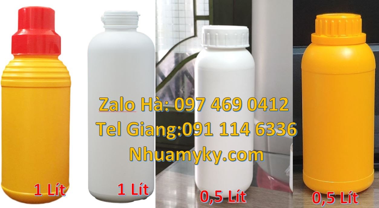 chai 500ml hdpe ,chai 1l nhựa cao cấp chai 250ml hóa chất giá rẻ nhất