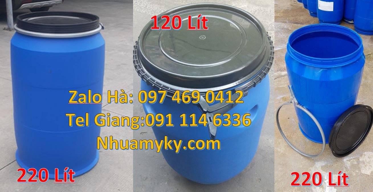 thùng phuy nhựa giá rẻ,thùng phuy 120l đựng nước,thùng phuy 220l đựng