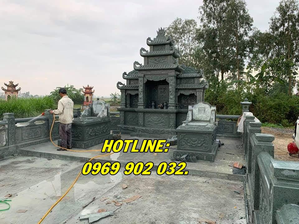 Những mẫu lăng mộ bằng đá nguyên khối bán tại Thái Bình