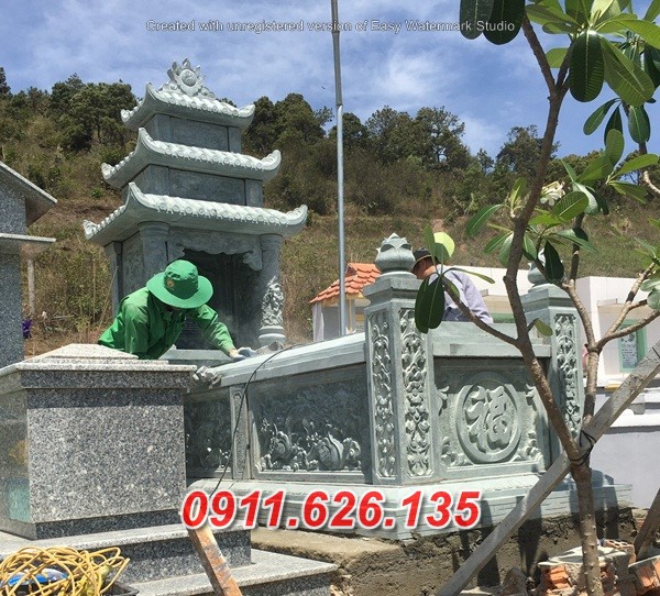 Mẫu Mộ Đá Ba Mái Mẫu Thiết Kế Năm 2023