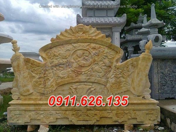 Mẫu Cuốn Thư Đá Bình Phong