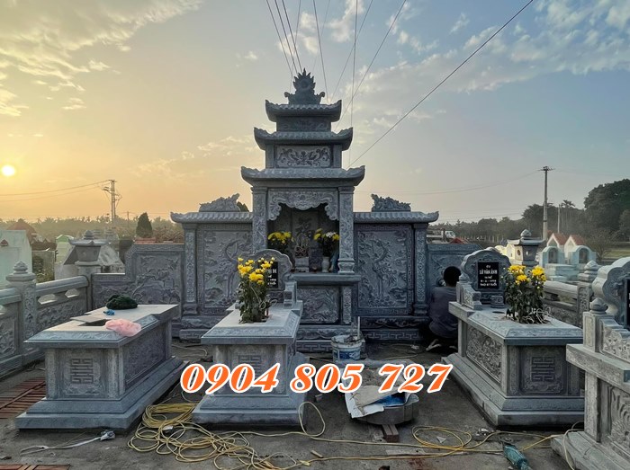 Lăng mộ đá để tro cốt tại Long An thiết kế đẹp