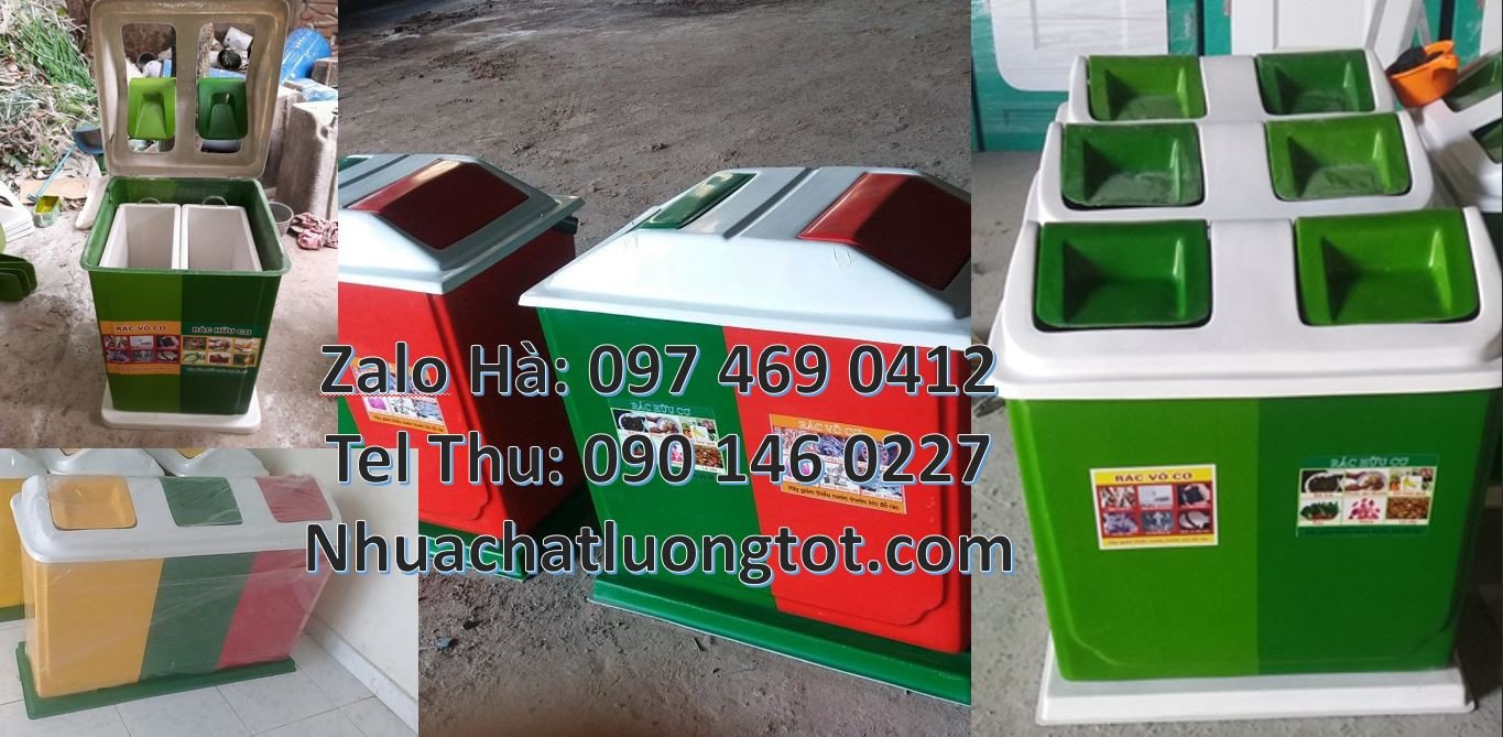 thùng rác đạp chân 2 ngăn,thùng rác 3 ngăn trường học,thùng rác đựng r