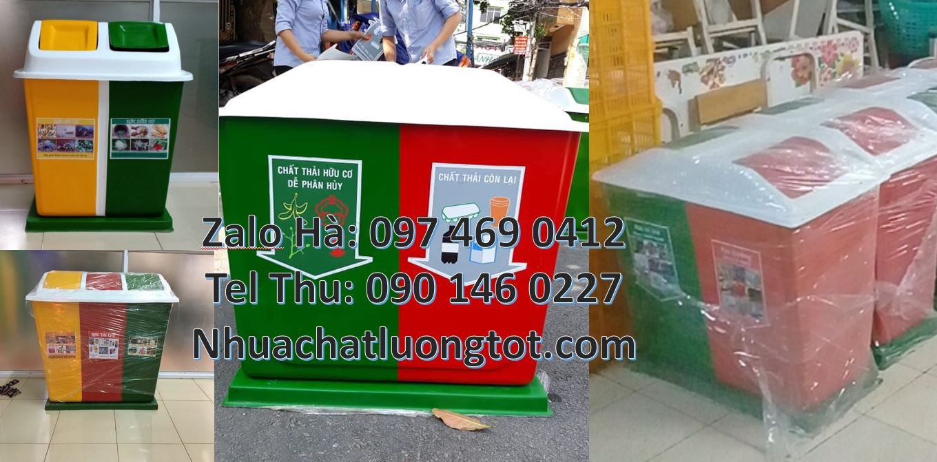 thùng rác đạp chân 2 ngăn,thùng rác 3 ngăn trường học,thùng rác đựng r