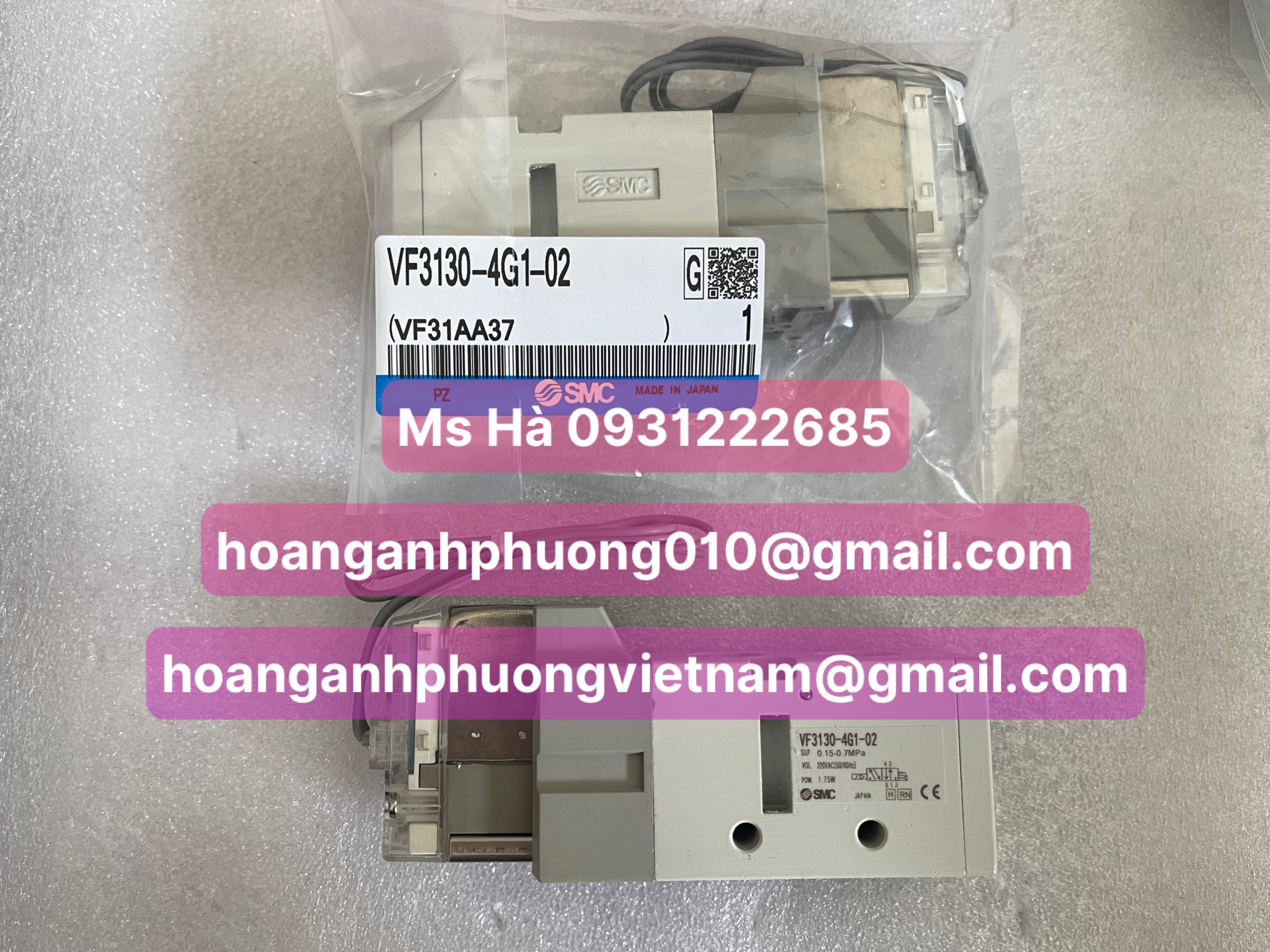 Giá tốt toàn quốc - Van điện từ 5 cổng VF3130-4G1-02 SMC