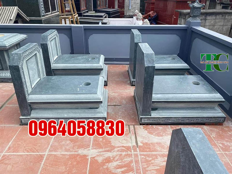 MỚi mẫu mộ tam sơn tam cấp bằng đá thiết kế đơn giản Ninh Bình