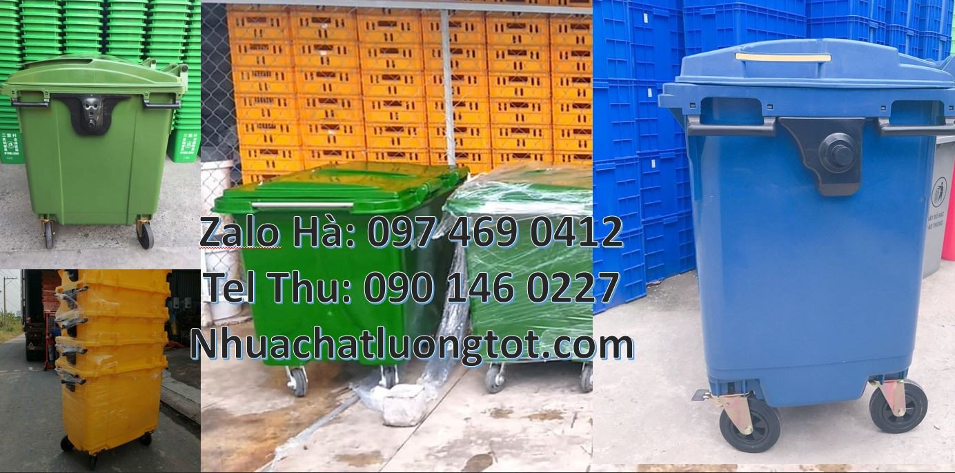 xe thu gom rác 660l 3 bánh đúc,xe thu gom rác 1000l 4 bánh đúc, xe rác