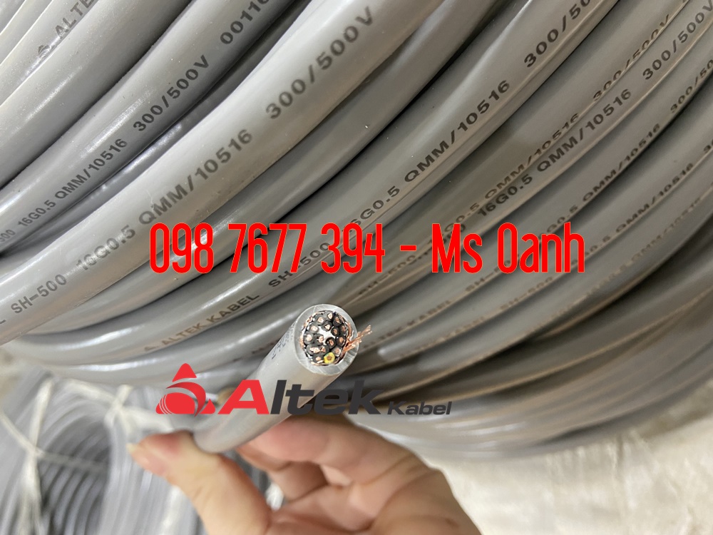 cáp điều khiển 16x0.5 chống nhiễu, cáp điều khiển chống nhiễu 16 lõi