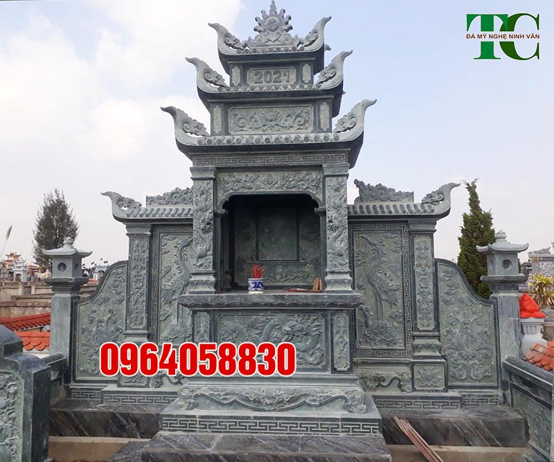 Hot những mẫu lăng mộ đá xanh rêu Ninh Bình đẹp