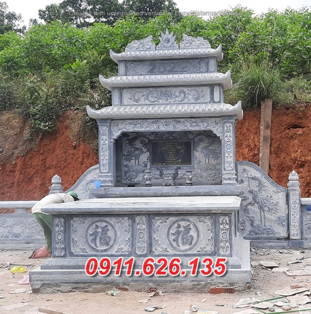 21253 mẫu mộ đơn giản bằng đá đôi đẹp bán bạc liêu