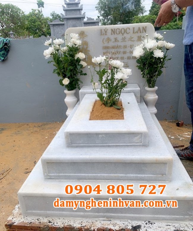 Những mẫu mộ đá trắng phong thuỷ đẹp tại Ninh Bình