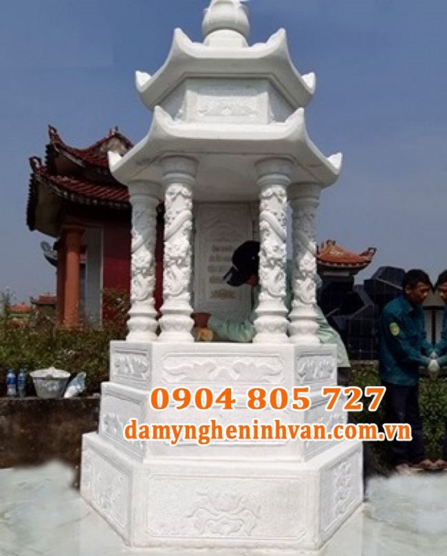 Những mẫu mộ đá trắng phong thuỷ đẹp tại Ninh Bình