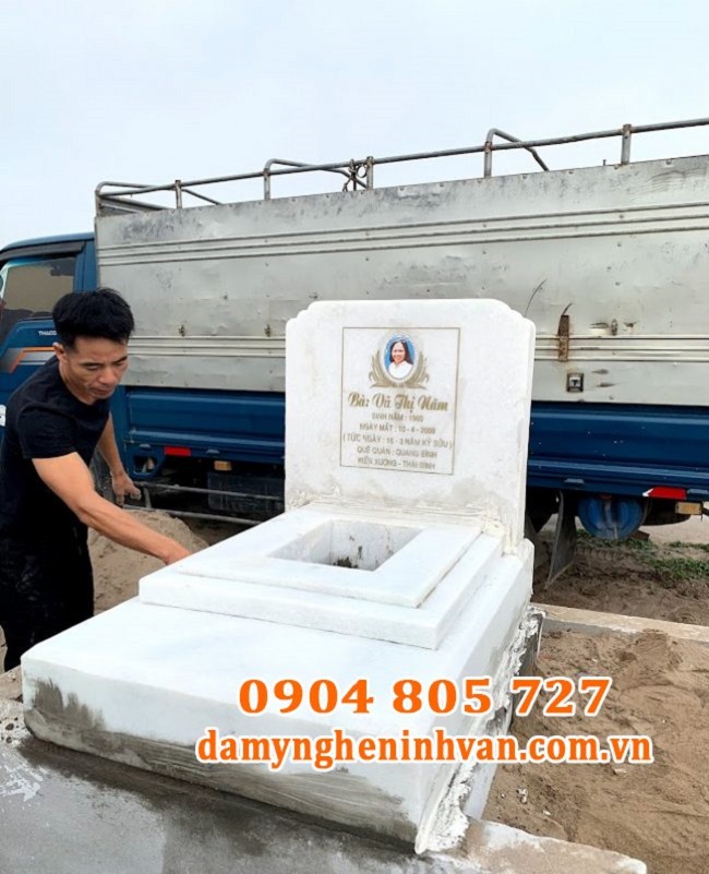 Những mẫu mộ đá trắng phong thuỷ đẹp tại Ninh Bình