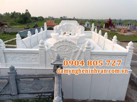 Những mẫu mộ đá trắng phong thuỷ đẹp tại Ninh Bình