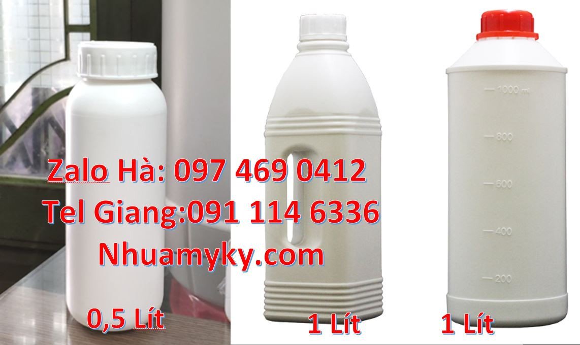 chai nhựa 1l đựng axit, chai nhưa 0.5l đựng hóa chất,chai nhựa màu tra