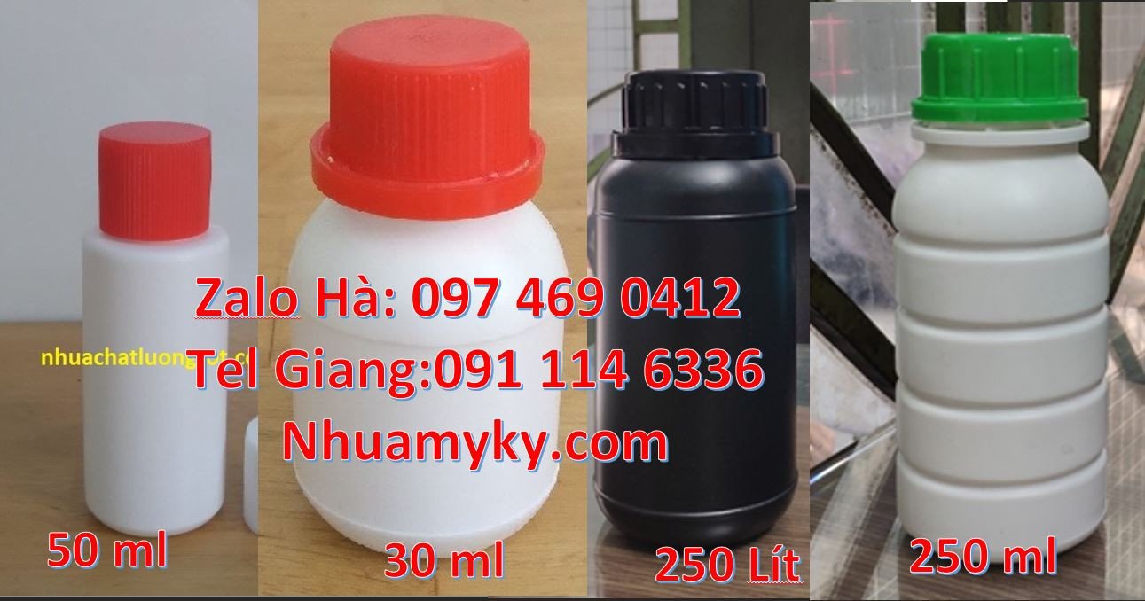 chai nhựa 100ml màu trắng,chai nhưa 250ml đựng hóa chất, chai nhựa đư