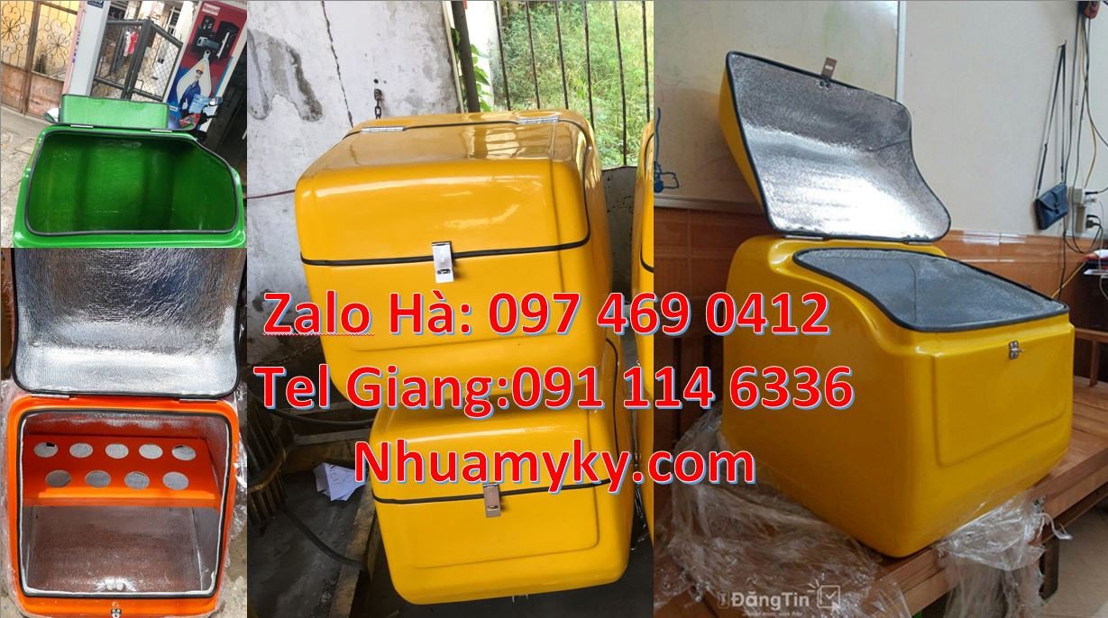 thùng ship hàng giữ nhiệt,thùng giao hàng sau xe máy,thùng chờ hàng tm
