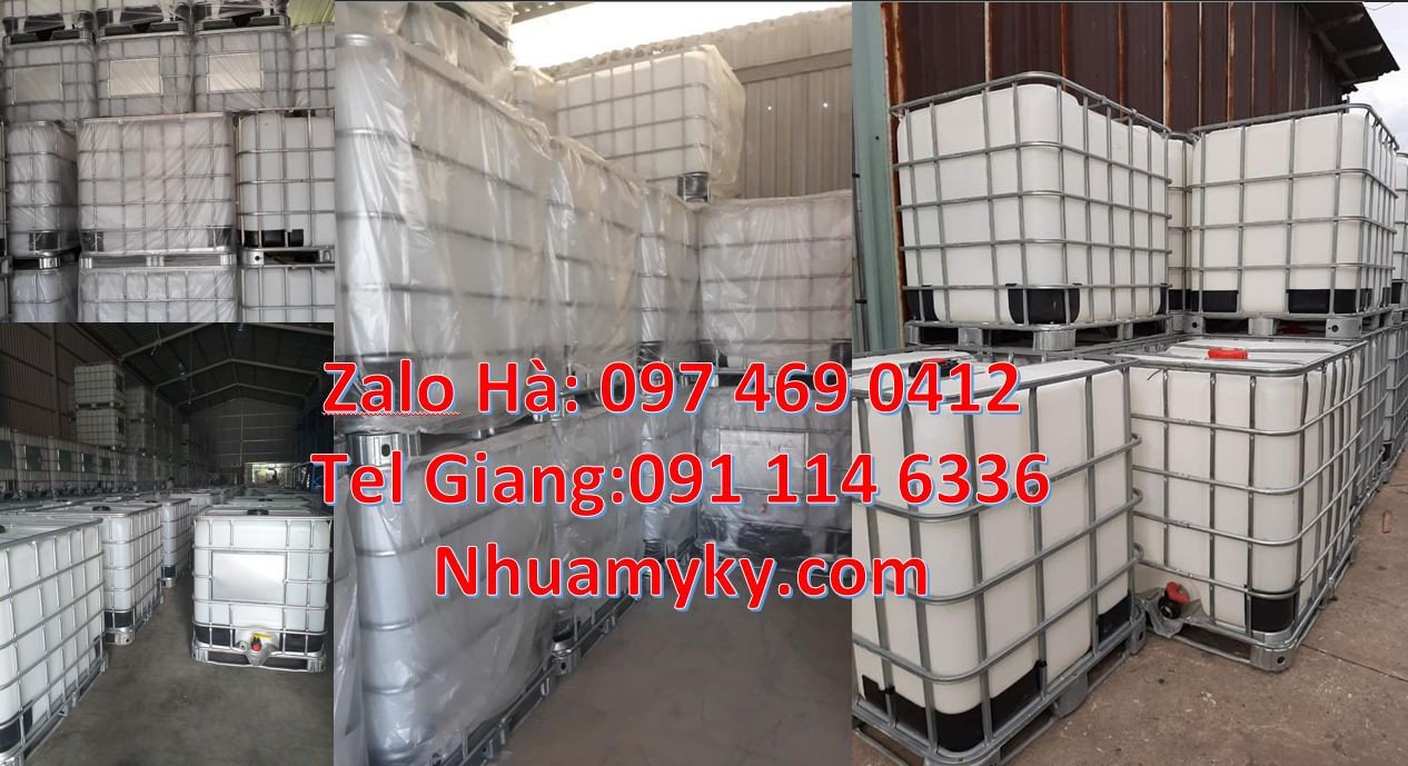 tank 1000l đựng nước, tank ibc 1000l đựng hóa chất,ibc thùng đựng vuôn