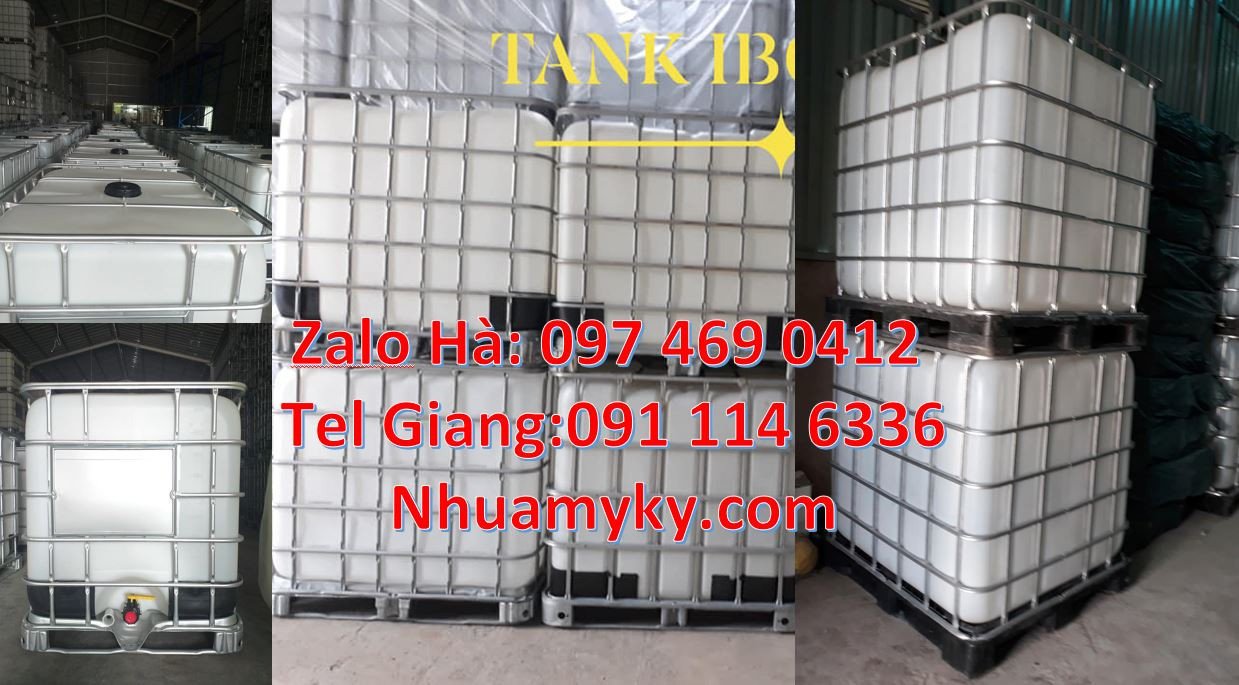 tank 1000l đựng nước, tank ibc 1000l đựng hóa chất,ibc thùng đựng vuôn