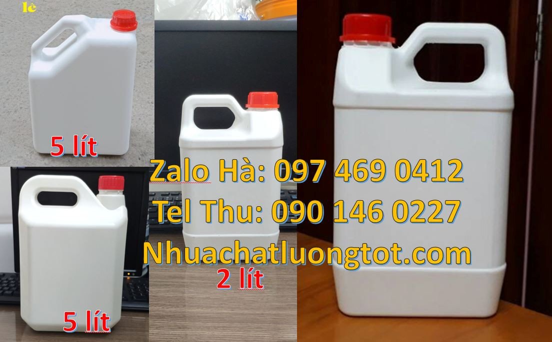 can 1l chia vạch, can 2l vuông tròn, can 5l đựng xăng,can 4l đựng dầu