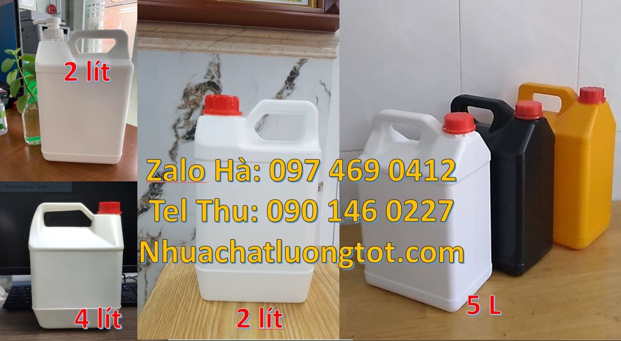 can 1l chia vạch, can 2l vuông tròn, can 5l đựng xăng,can 4l đựng dầu