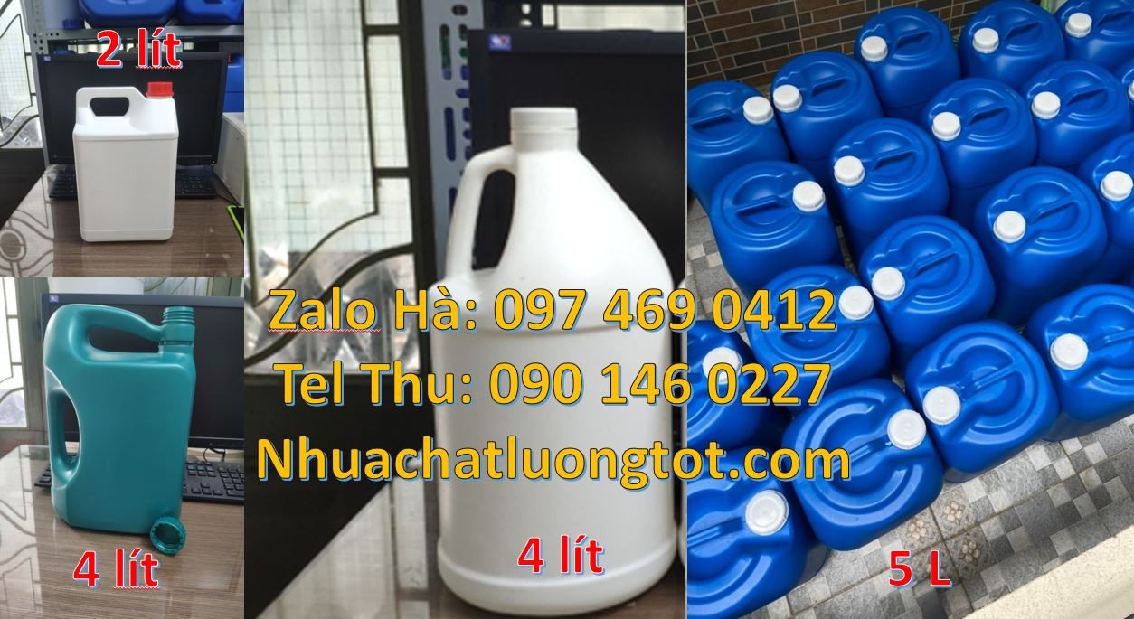can 1l chia vạch, can 2l vuông tròn, can 5l đựng xăng,can 4l đựng dầu