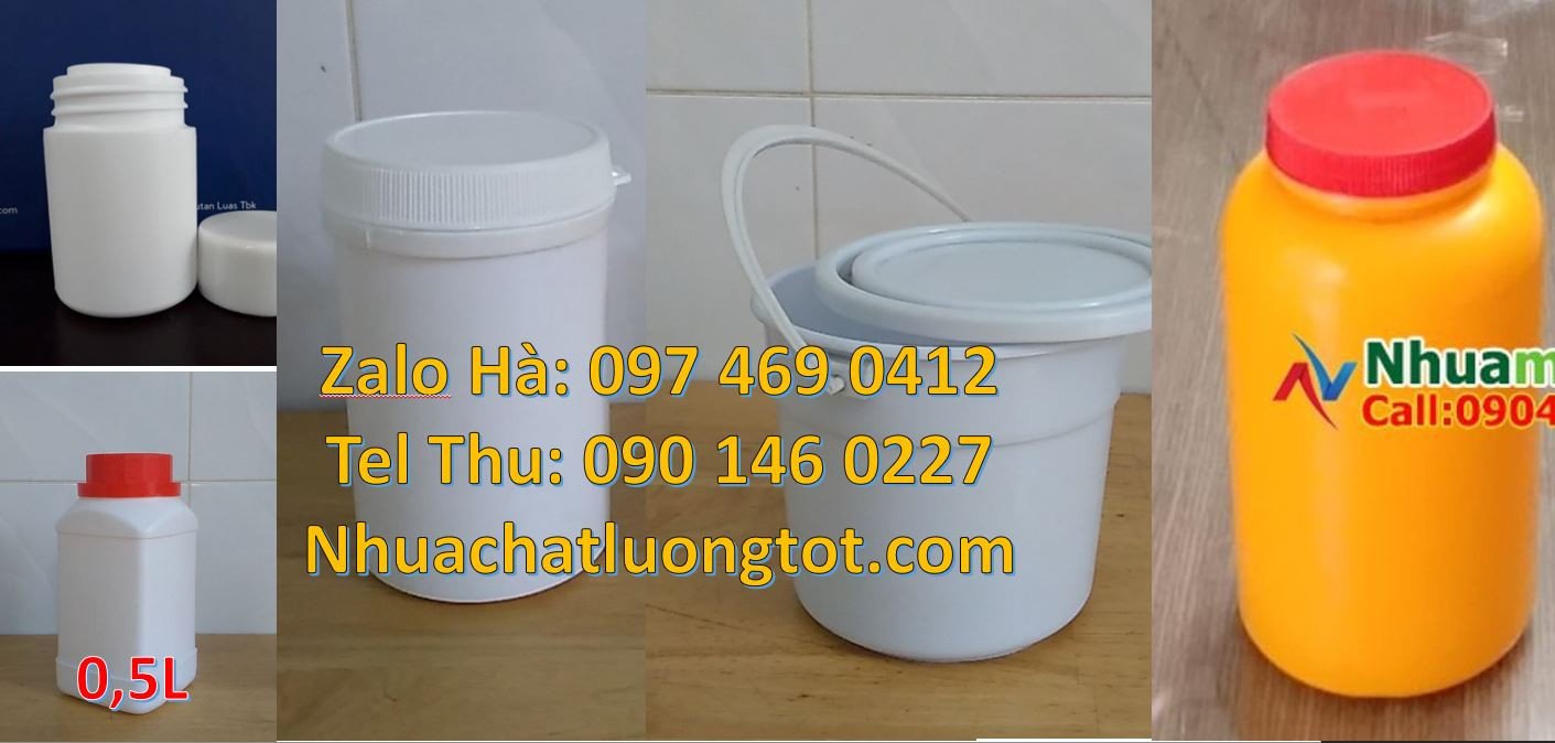 hũ 0.5kg hdep,hũ đựng ngũ cốc, hũ nhựa 1kg đựng nước tẩy rửa giá rẻ nh