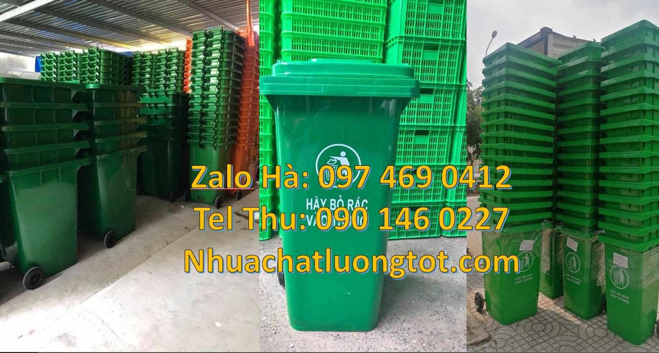 thùng rác 240l nắp kín nhựa hdpe chất lượng cao, thùng rác 120l đựng r