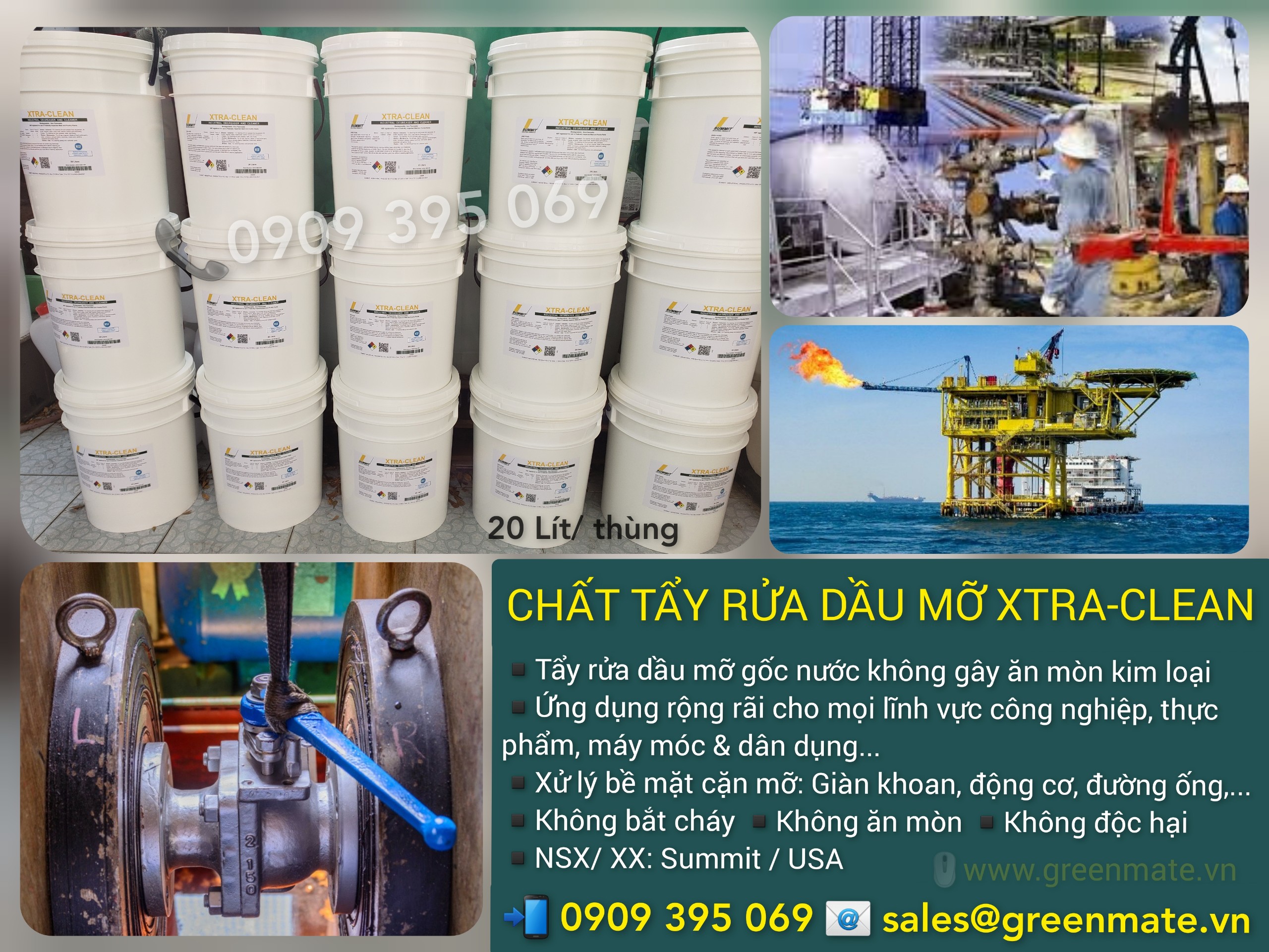 Chất tẩy rửa dầu mỡ công nghiệp XTRA- CLEAN