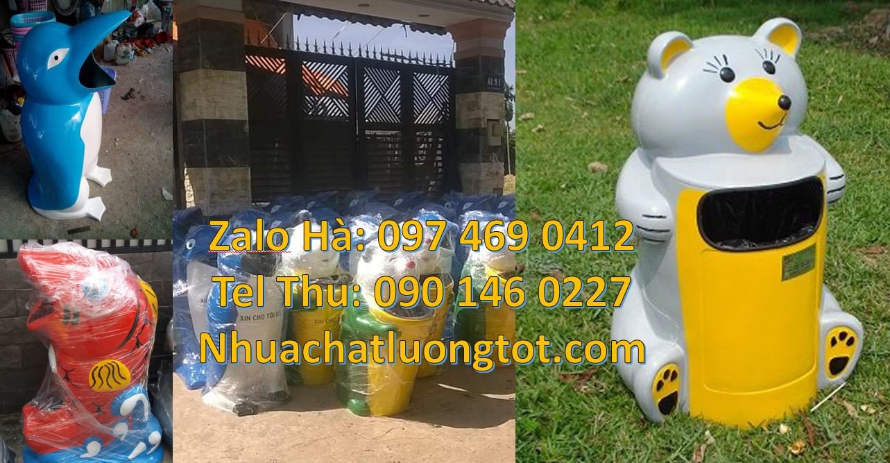 thùng rác hình thú, thùng rác hình con vật giá rẻ,thùng rác hình con c